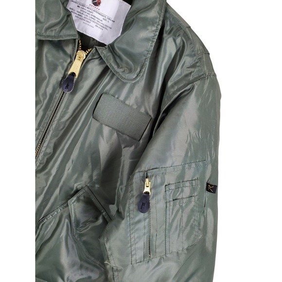 Rothco Jacket Flyers Intermediate CWU-45P Bomber Men L OD Green Insulated Zip Up - Picture 6 of 10